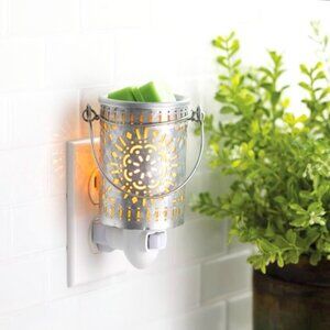 Galvanized Tin Sunburst Pluggable Fragrance Warmer by CANDLE WARMERS ETC - NWT